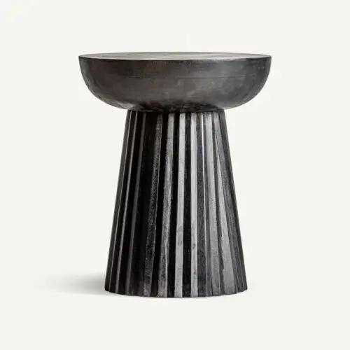 Bout de canapé noir PLISSÉ WOOD Vical Home