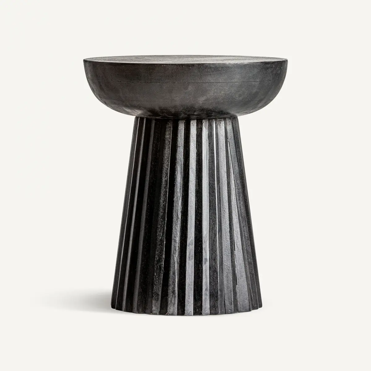 Bout de canapé noir PLISSÉ WOOD Vical Home