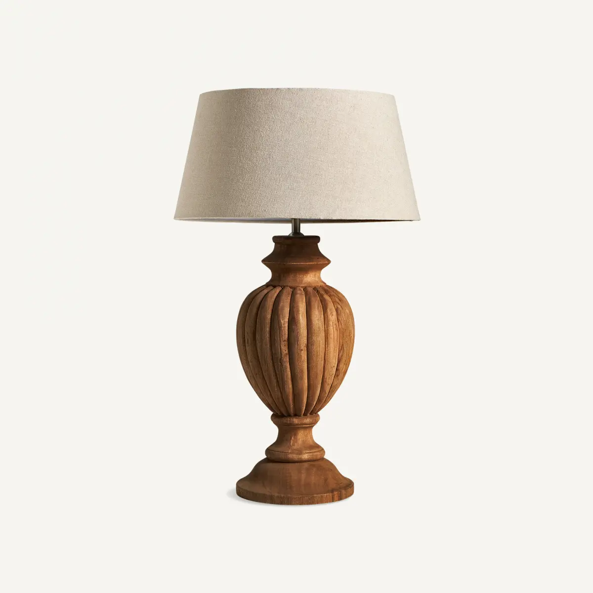 Lampe de salon provençal bois de mangue marron Vical Home