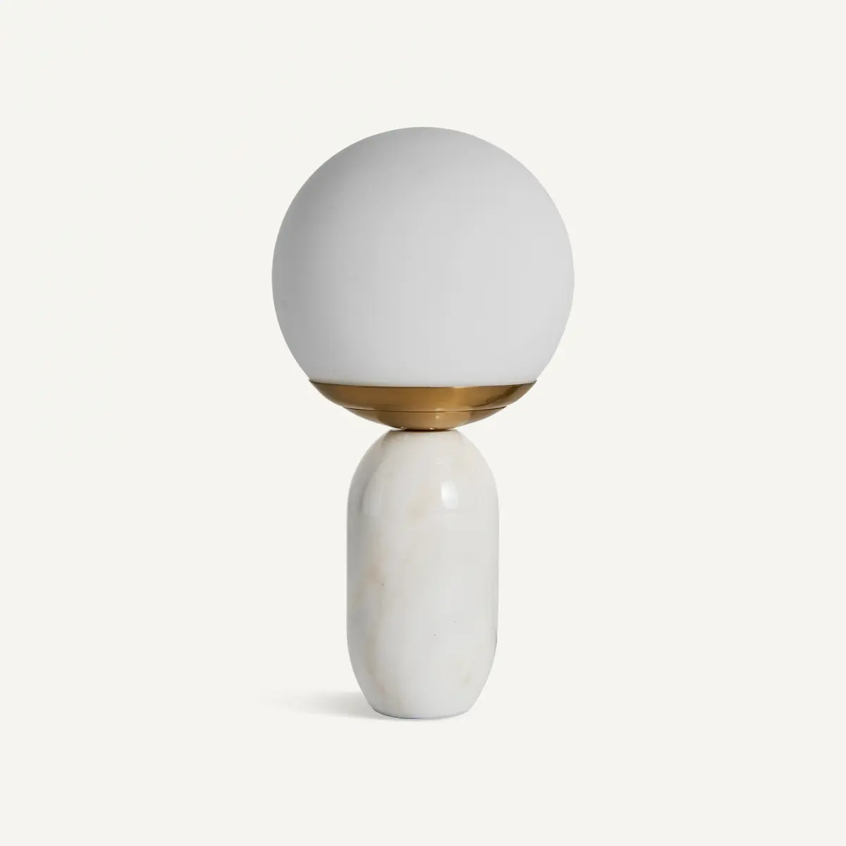 Lampe design verre blanc doré Vical Home Lampe design verre blanc doré Vical Home