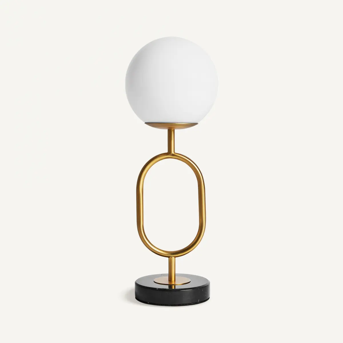 Lampe de salon marbre cristal blanc or Vical Home