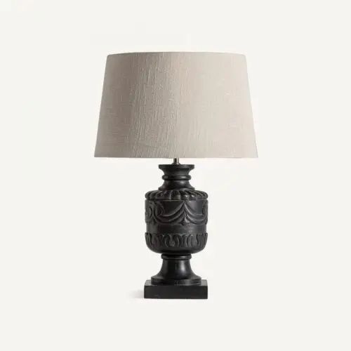 Lampe bois noir blanc Vical Home