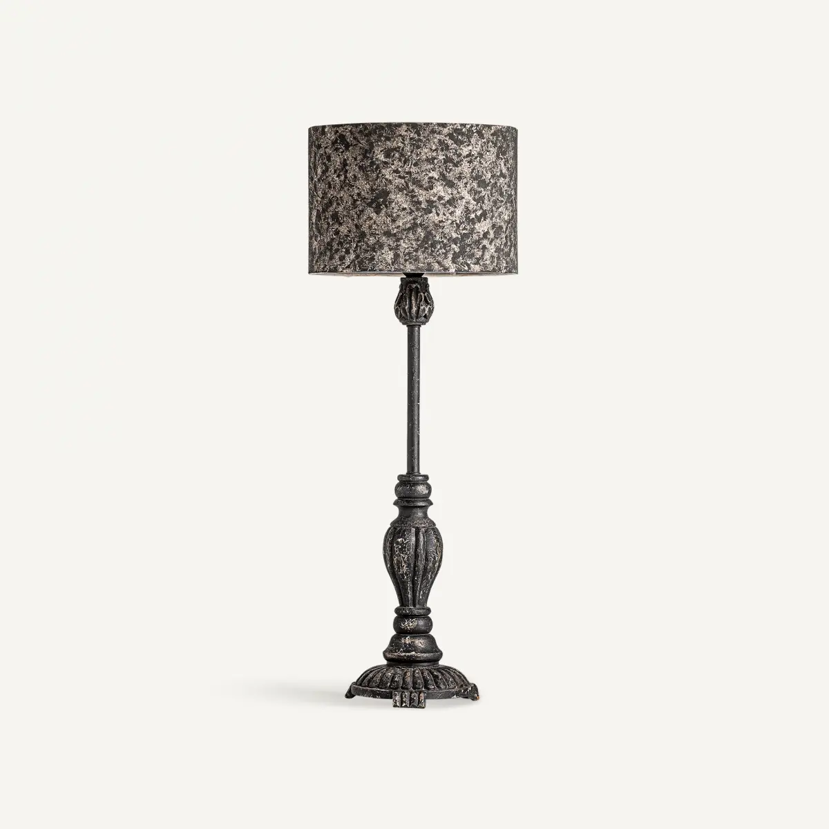 Lampe contemporaine bois fer gris vieilli Vical Home
