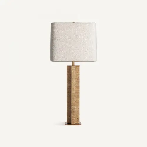 Lampe travertin beige Vical Home