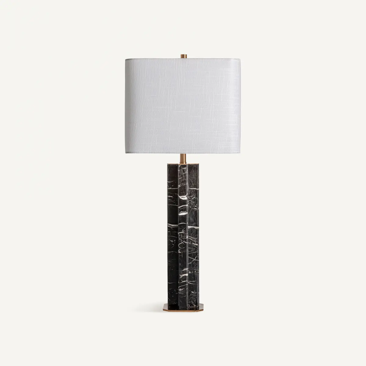 Lampe de salon design marbre noir blanc Vical Home