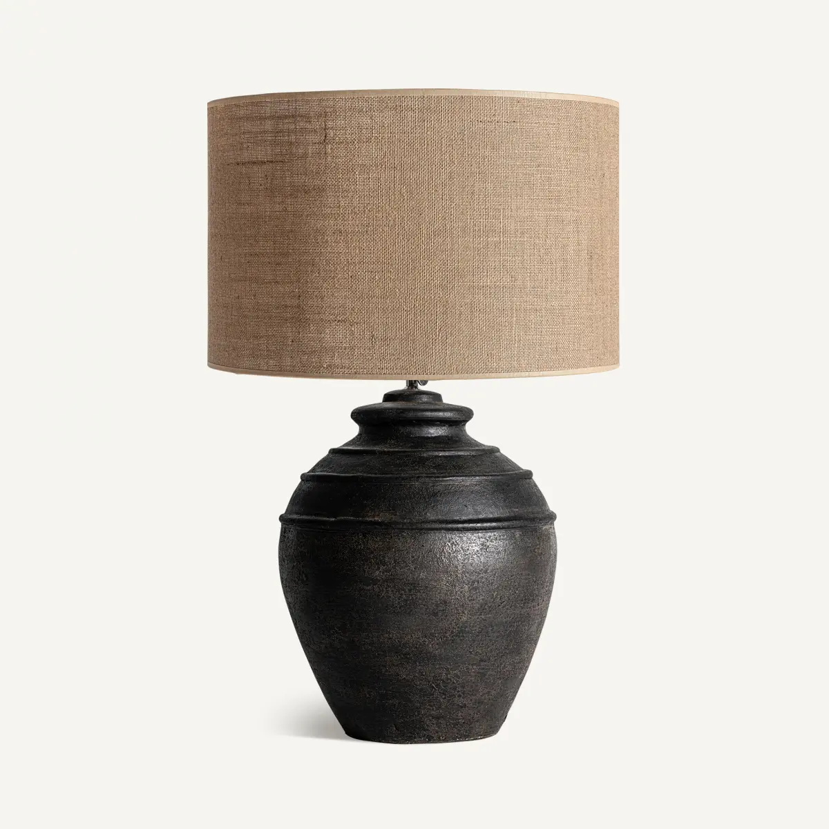 Lampe en terre cuite et jute Vical Home