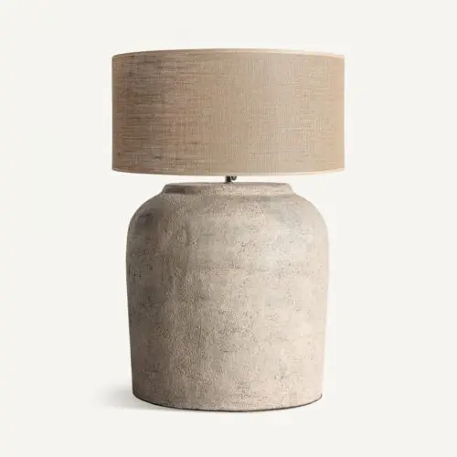 Lampe beige en terre cuite Vical Home