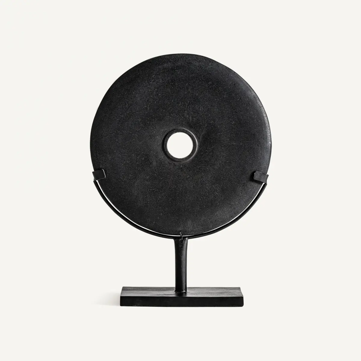 Figure décorative ronde pierre noir Vical Home