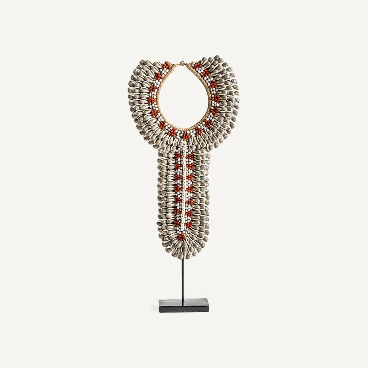 Statue collier blanc rouge coquilles COLLAR Vical Home