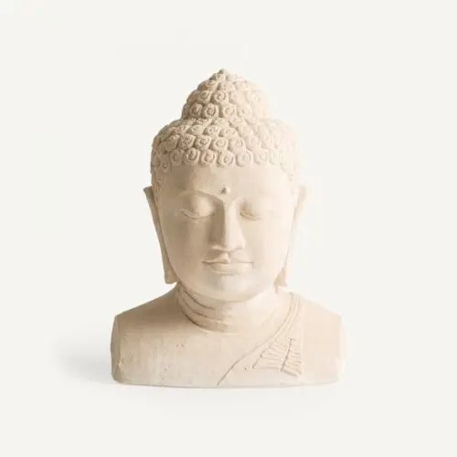 Objet déco Buste Budha ciment crème H70 Vical Home