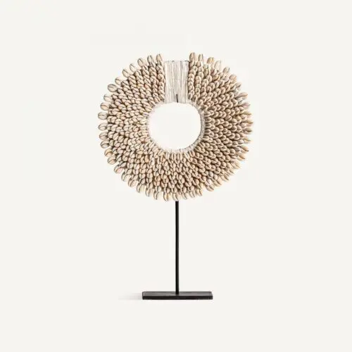 Décoration sur pied coquille couleur ivoire 37cm Vical Home