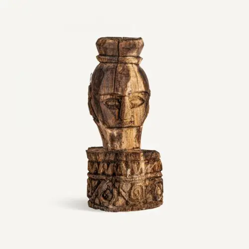 Objet déco Statue ethnique bois de teck Vical Home 28cm