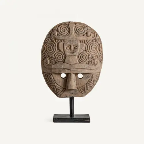Objet déco Masque sur pied oriental 45cm Vical Home