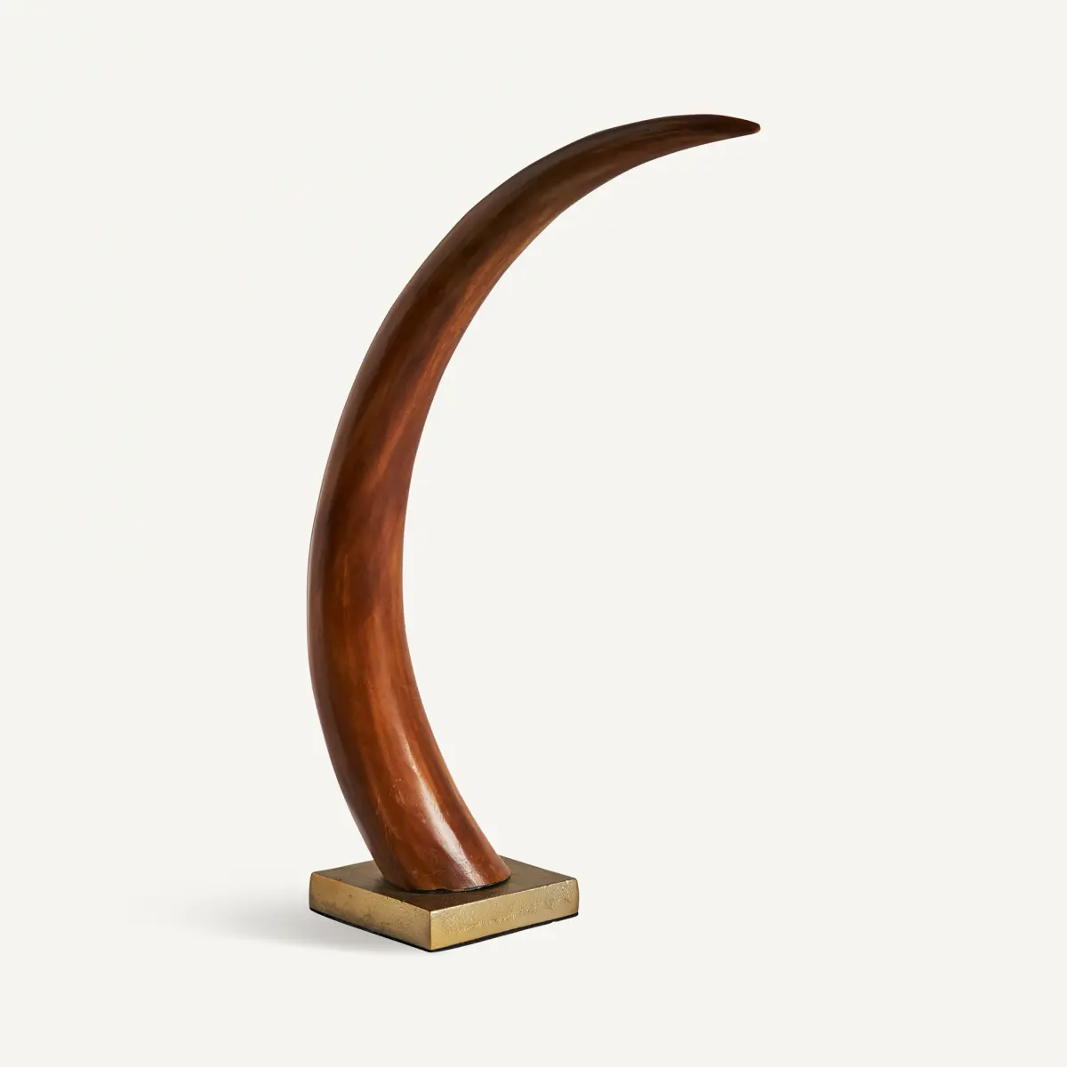 Sculpture corne marron en os Panya Vical Home 50cm