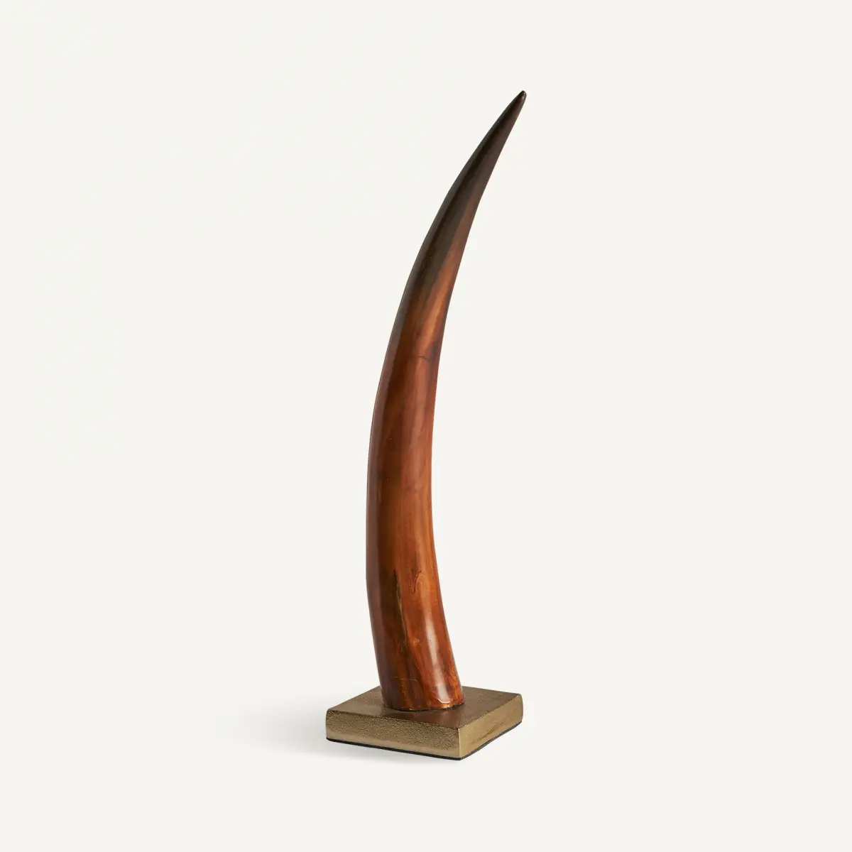 Sculpture corne marron en os Panya Vical Home 49cm
