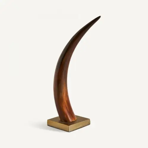 Objet déco Sculpture corne marron en os Panya Vical Home 42cm