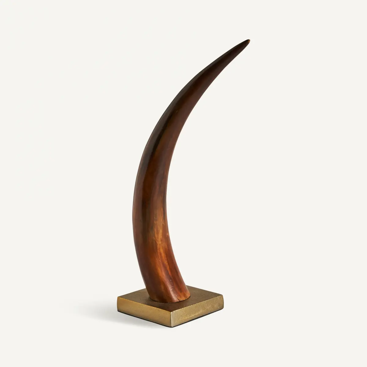 Sculpture corne marron en os Panya Vical Home 42cm