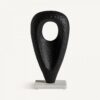 Sculpture aluminium noir Messier Vical Home 18x36cm