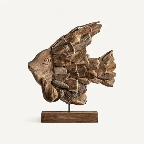 Objet déco Statue poisson sur pied Vical Home 57cm