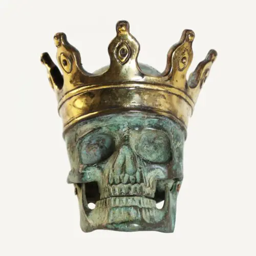 Tête de mort vert doré Vical Home