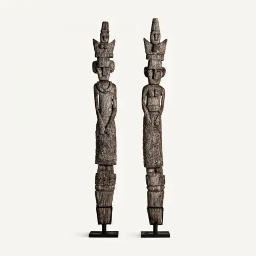 Objet déco Sculpture personnage ethnique Vical Home 230cm lot de 2