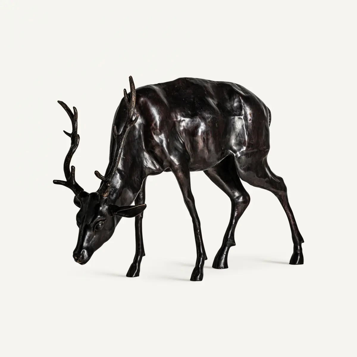 Statue Cerf laiton noir CIERVO Vical Home 119 x 77