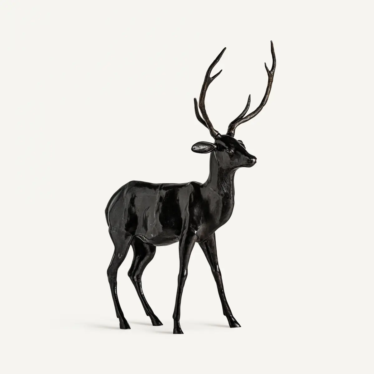 Statue Cerf laiton noir CIERVO Vical Home 110 x 150