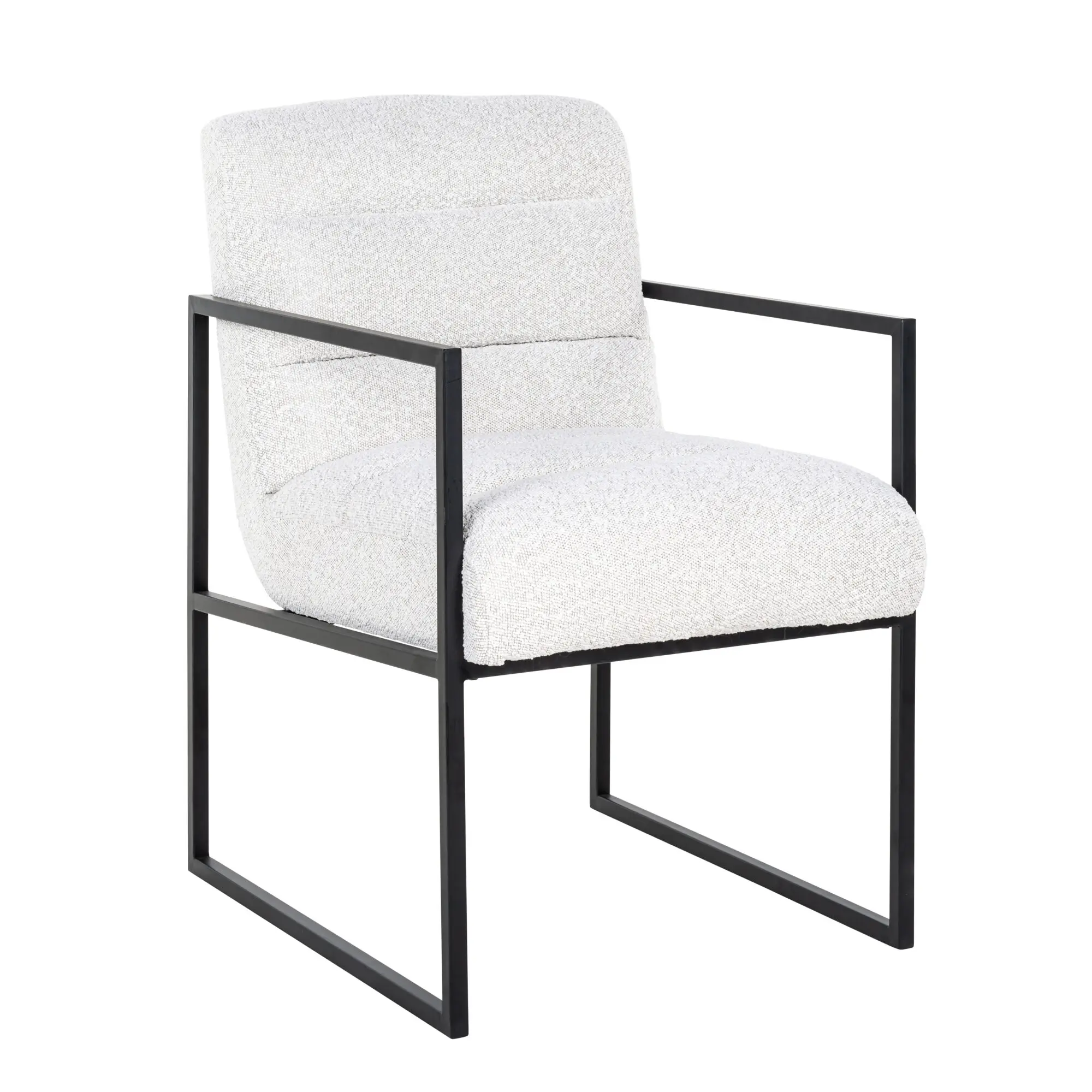 Chaise Lizzy Richmond Interiors blanc bouclé noir
