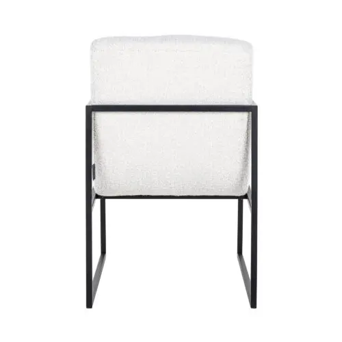 Chaise Lizzy Richmond Interiors blanc bouclé noir 3