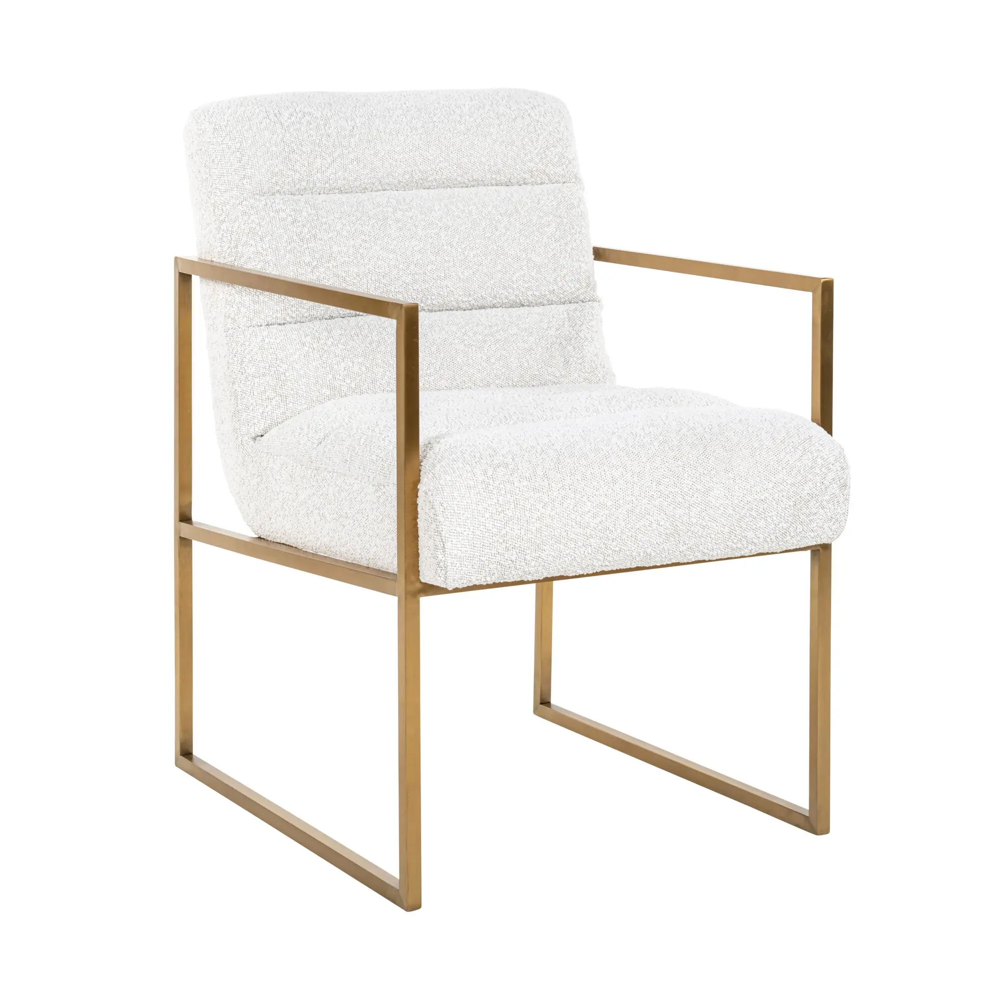 Chaise Lizzy Richmond Interiors blanc bouclé or