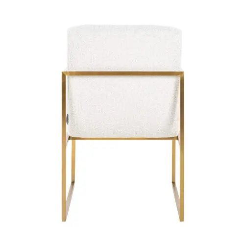 Chaise Lizzy Richmond Interiors blanc bouclé or 4