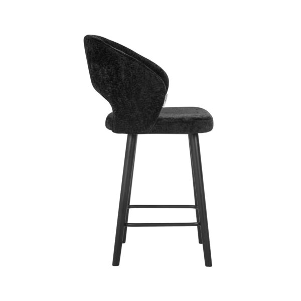 Tabouret de bar Savoy Richmond Interiors noir chenille 2