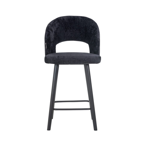 Tabouret de bar Savoy Richmond Interiors noir chenille 4