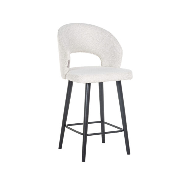 Tabouret de bar Savoy Richmond Interiors blanc bouclé