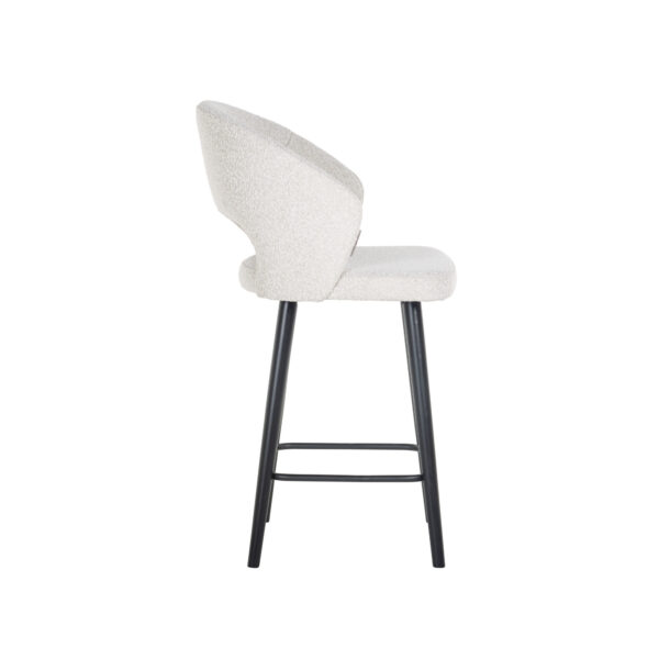 Tabouret de bar Savoy Richmond Interiors blanc bouclé 2