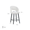 Tabouret de bar Savoy Richmond Interiors blanc bouclé 4