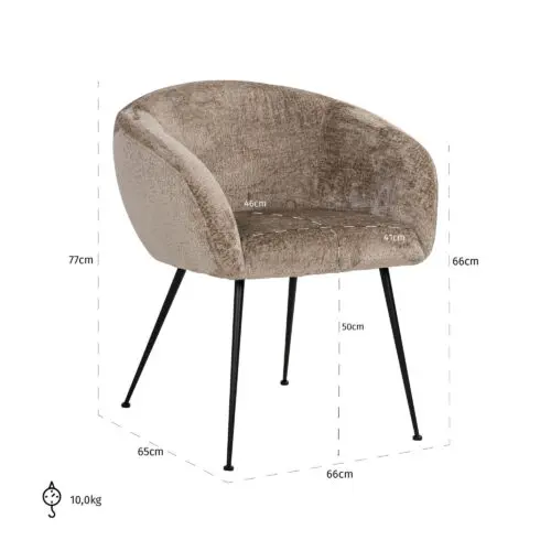 Chaise Ruby Richmond Interiors taupe chenille 5