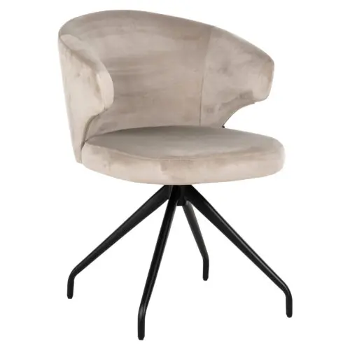 Chaise pivotante Milly Richmond Interiors velours kaki