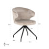 Chaise pivotante Milly Richmond Interiors velours kaki 5