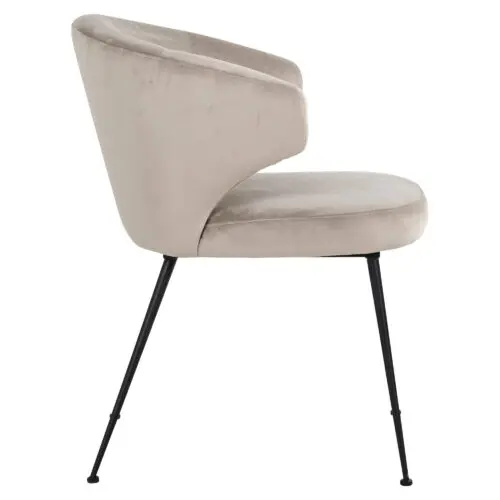Chaise Xandra Richmond Interiors velours kaki 2