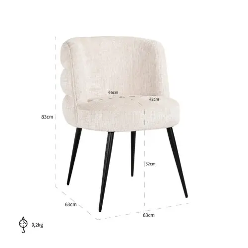 Chaise Stella Richmond Interiors beige chenille 5