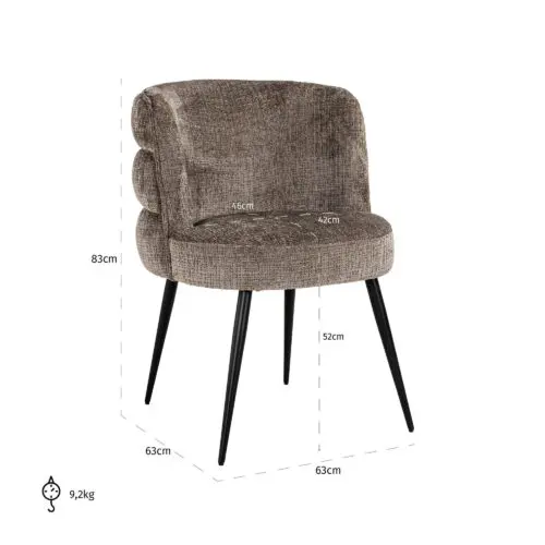 Chaise Stella Richmond Interiors stone chenille 5