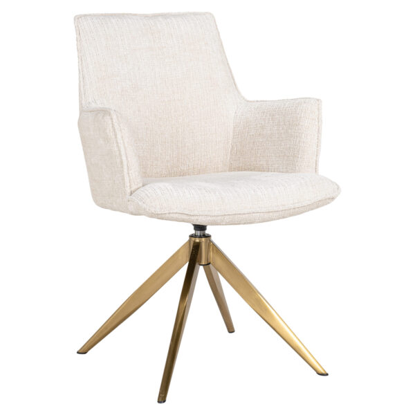 Fauteuil pivotant Dakota Richmond Interiors beige chenille