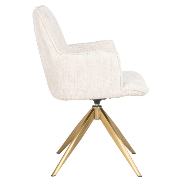 Fauteuil pivotant Dakota Richmond Interiors beige chenille 2