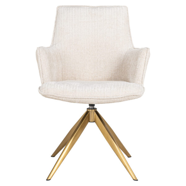 Fauteuil pivotant Dakota Richmond Interiors beige chenille 4