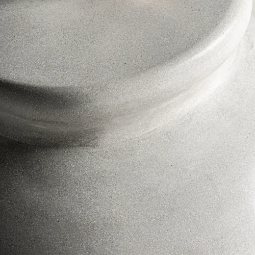Lampe à poser en ciment blanc et coton marron Vical Home — vue 3