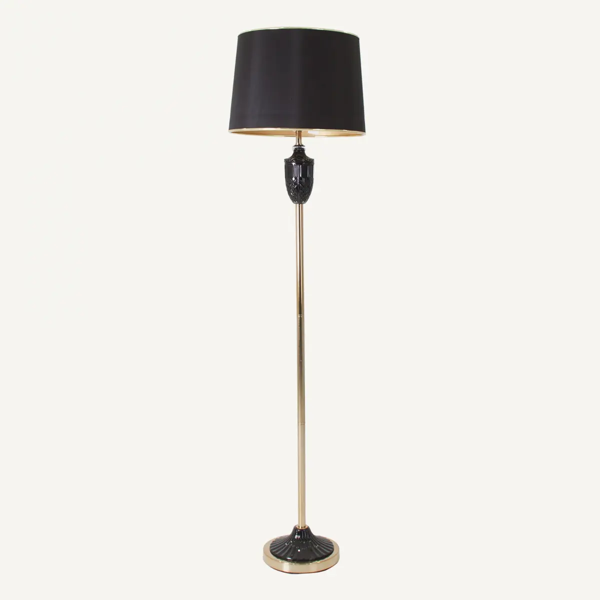 Lampadaire classique noir et or Vical Home 170cm