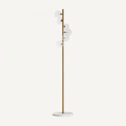 Lampadaire Bola blanc doré Vical Home 175cm