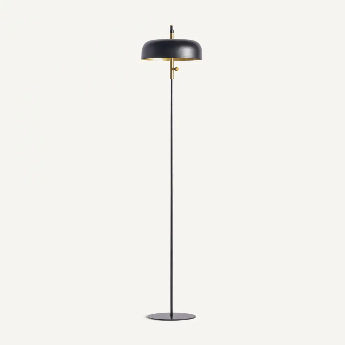 Lampadaire contemporain noir et or Vical Home 148cm