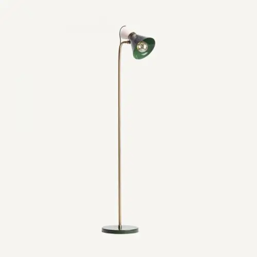 Lampadaire vert et doré en laiton Vical Home 155cm